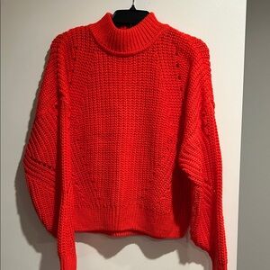 H&M Vibrant Red Turtleneck Sweater